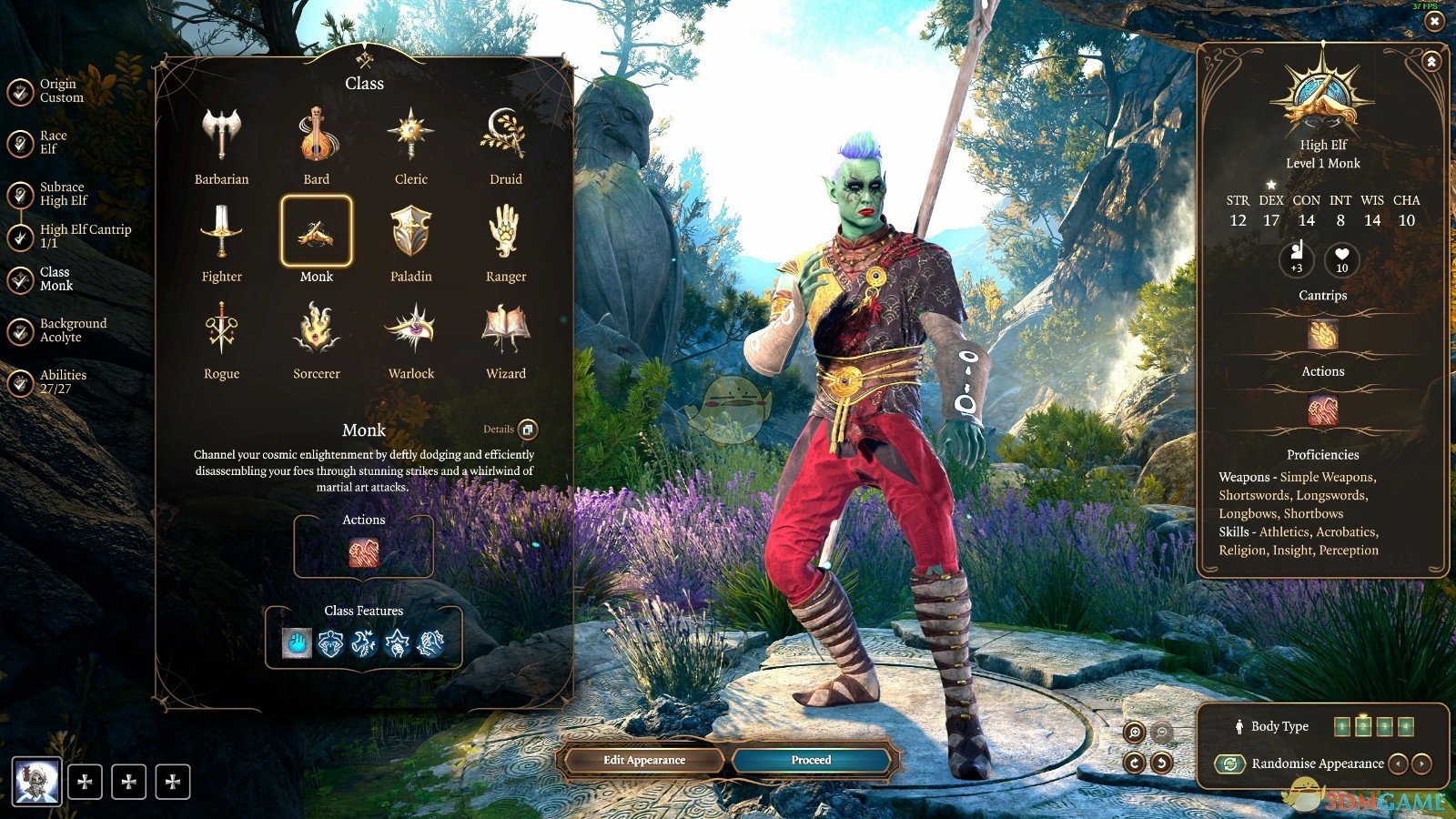 《博德之门3》更好的初始面板MOD