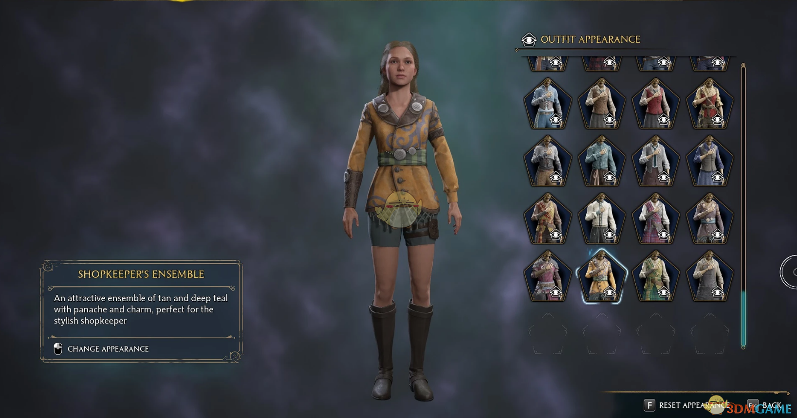 《霍格沃茨之遗》适合较暗肤色的灰色旅人短裤服装MOD