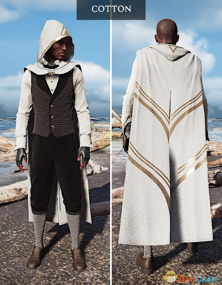 《霍格沃茨之遗》男式白棉披风MOD