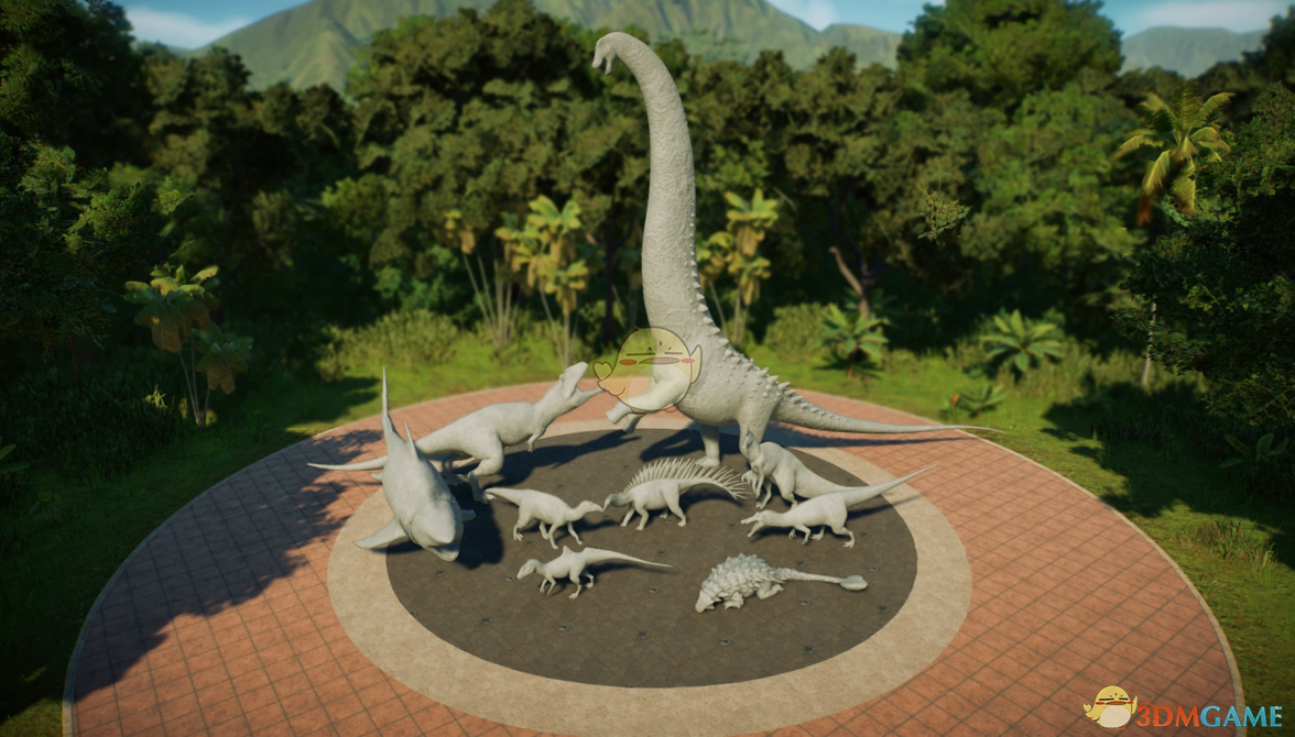 《侏罗纪世界：进化2》混凝土材质恐龙雕像MOD