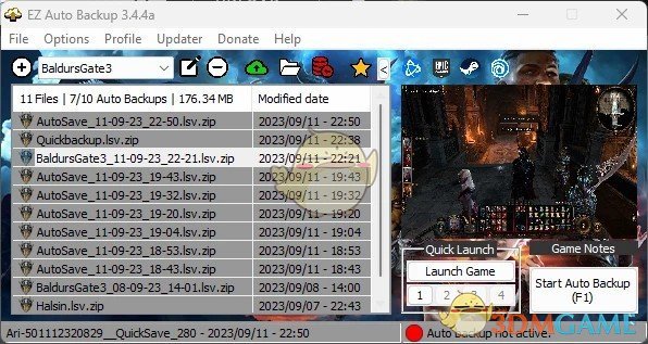 《博德之门3》EZ自动备份MOD