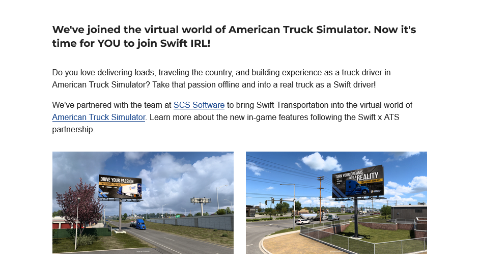 多家卡车公司表示有意雇佣《美国卡车模拟》玩家