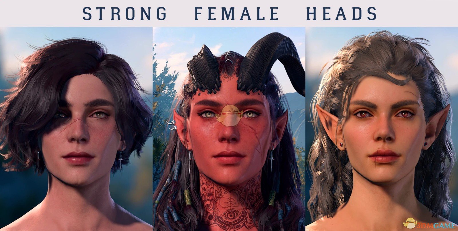 《博德之门3》强壮的女性头部MOD