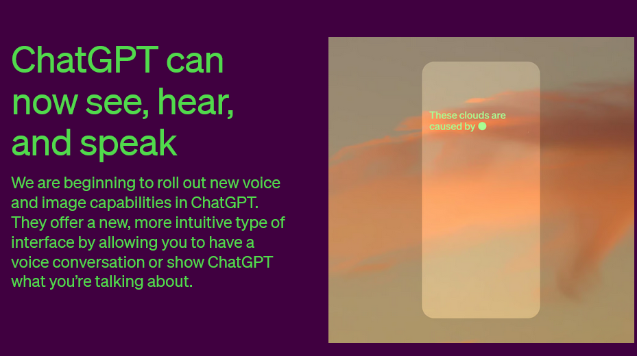 ChatGPT最新更新给了AI“眼睛”和“耳朵”