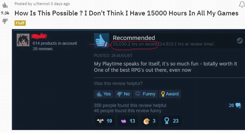 真爱粉！Steam有玩家在一款游戏中时长超过15000小时