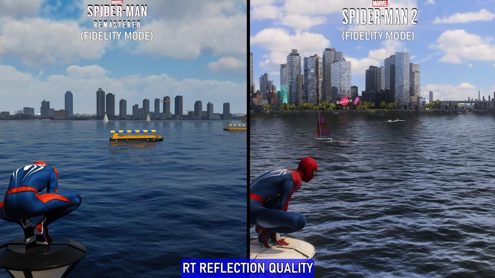 《漫威蜘蛛侠2》与前作对比视频：光影效果更出色