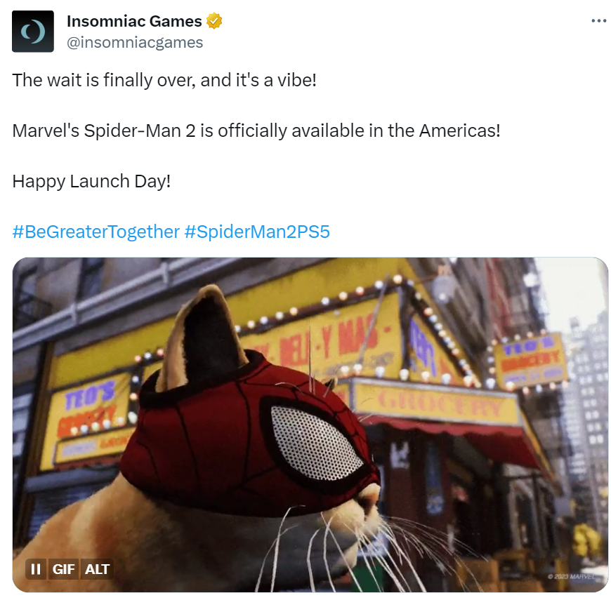 《漫威蜘蛛侠2》正式解锁 官方发布推文