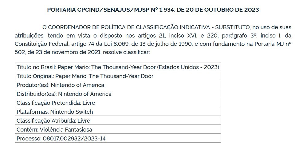 《纸片马里奥：千年之门》复刻版在巴西通过评级 2024年发售