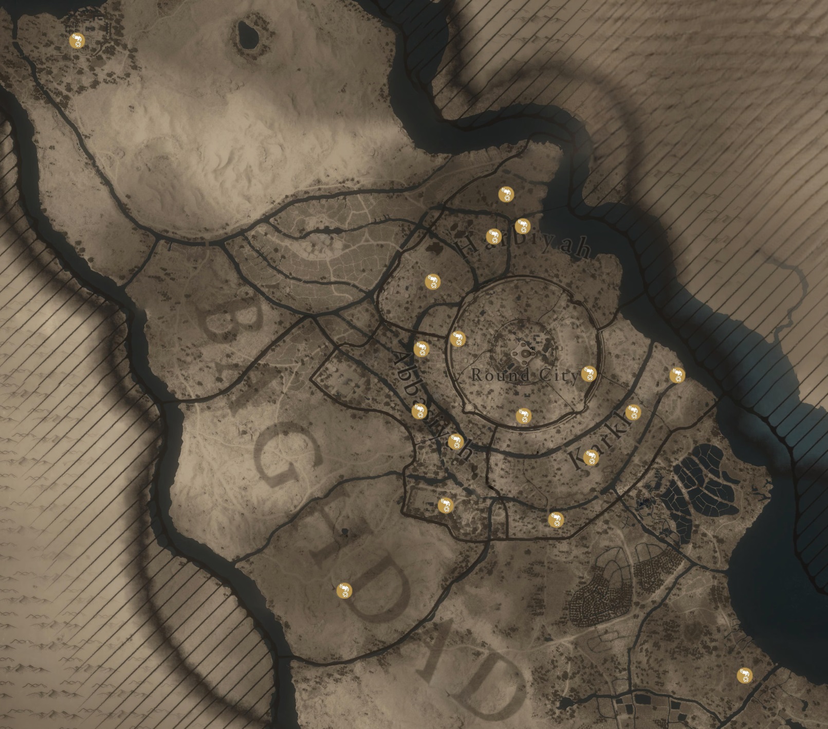 《刺客信条：幻景》地图收集标注 鸟瞰点收集品商人位置地图指引