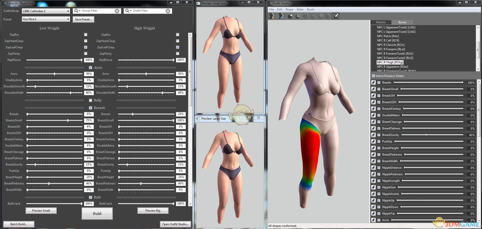 《上古卷轴5：天际重制版》v5.6.3BodySlide and Outfit Studio MOD