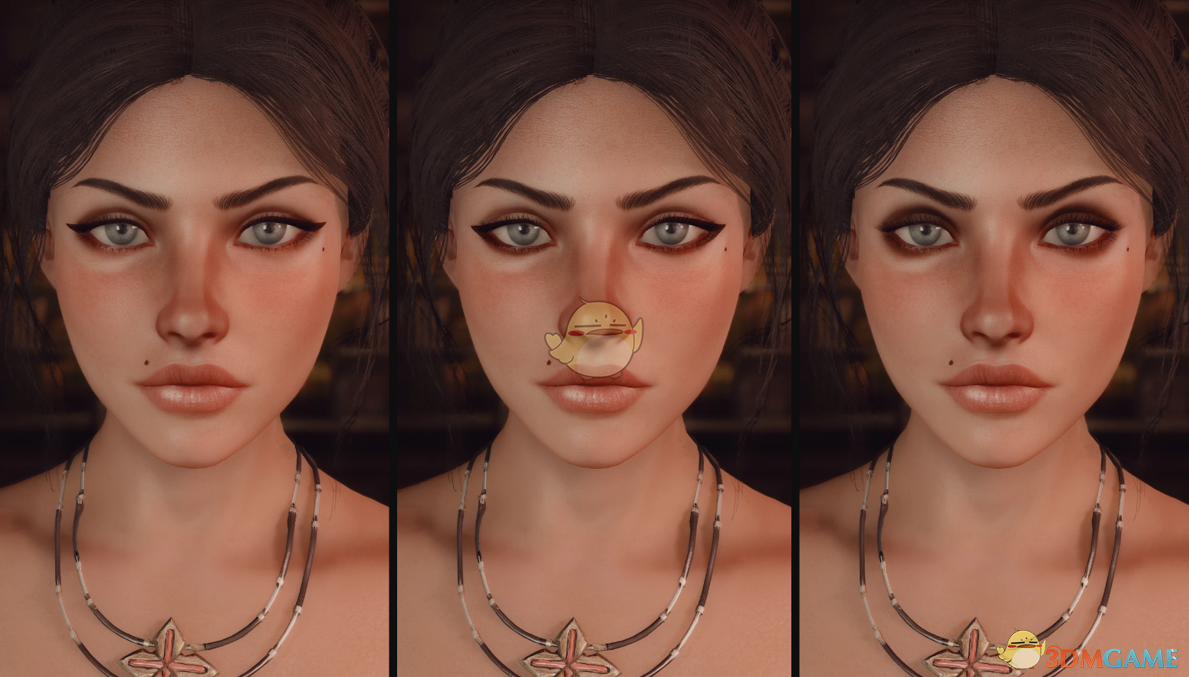 《上古卷轴5：天际重制版》可爱的脸妆2 4K版MOD