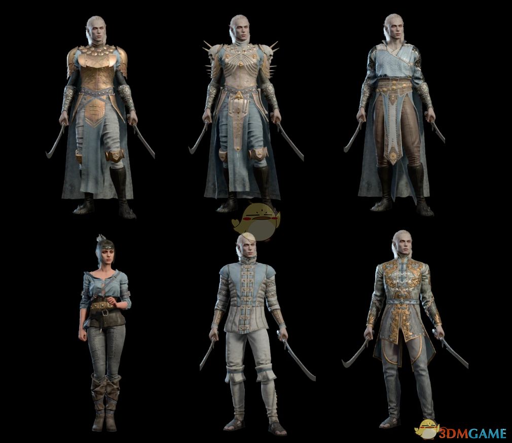 《博德之门3》金银蓝色粉彩染料MOD