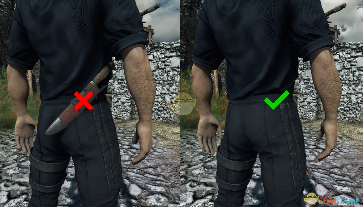 《巫师3：狂猎》移除衬衫背后的匕首MOD