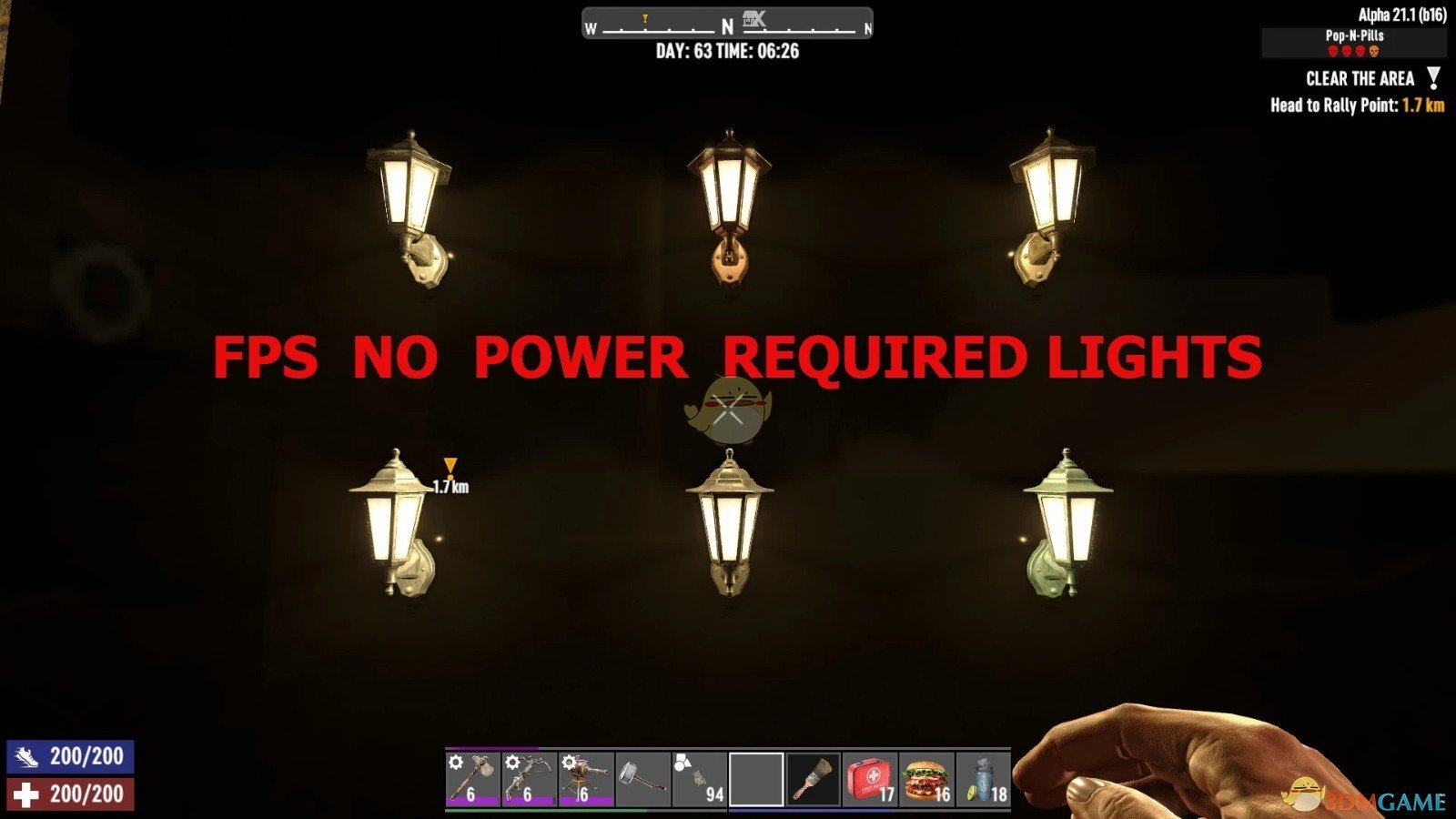 《七日杀》FPS无需电源指示灯A21MOD