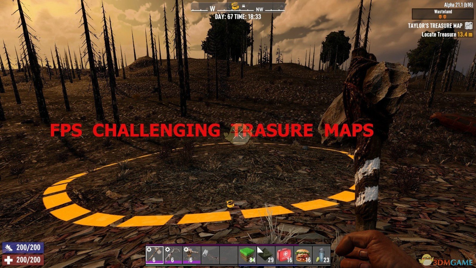 《七日杀》FPS挑战藏宝图A21MOD