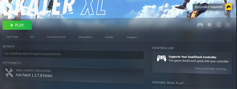 V社发布Steam更新 商店页面可显示手柄支持类型