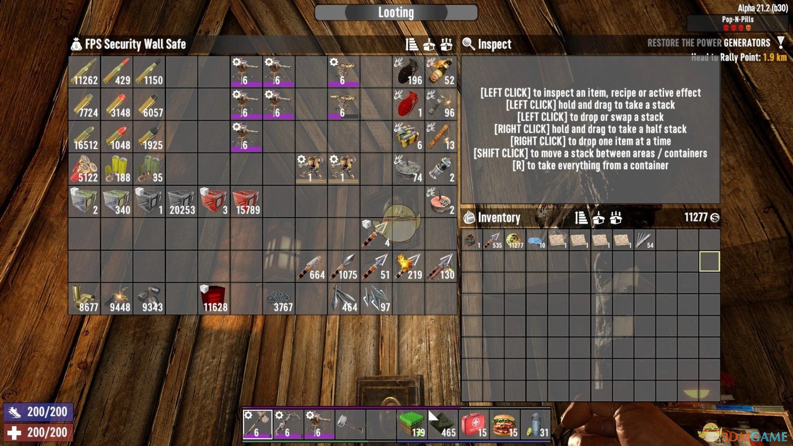 《七日杀》FPS无背包空格锁A21MOD