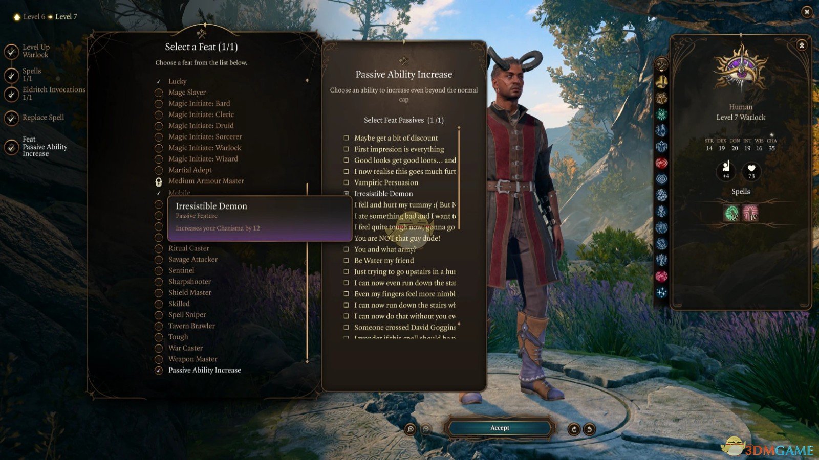 《博德之门3》被动能力增加专长MOD