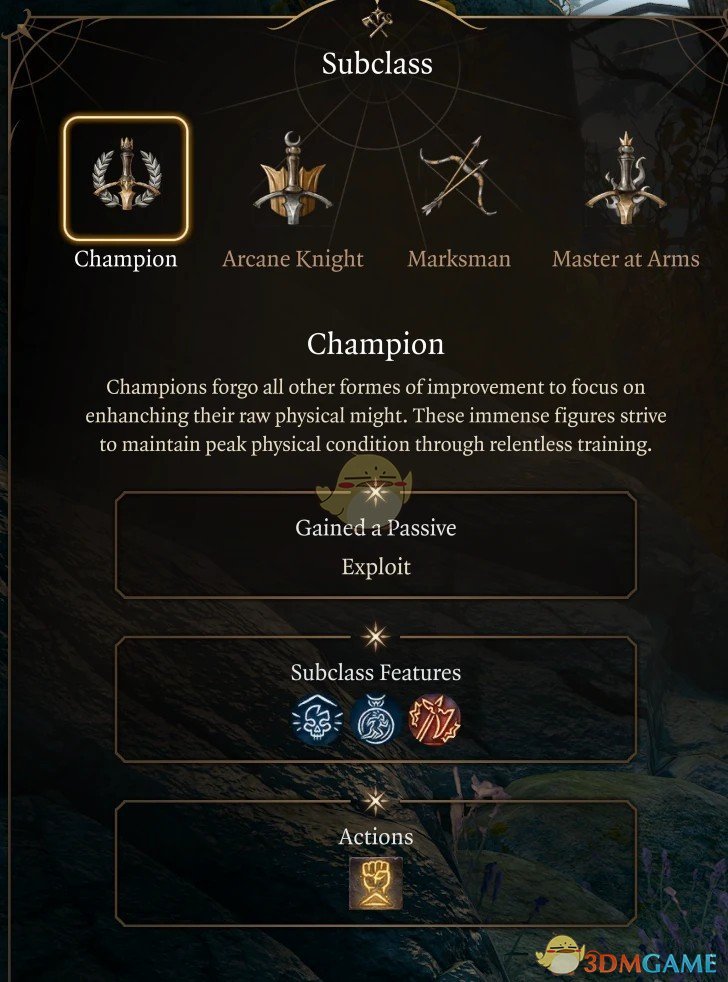 《博德之门3》备用战士MOD