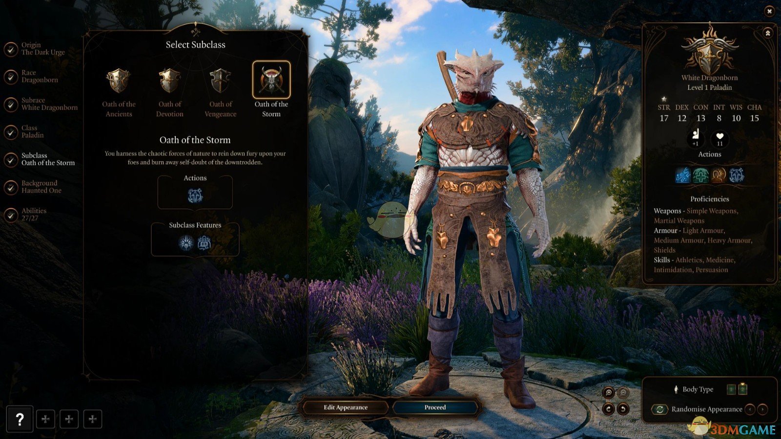 《博德之门3》圣武士新职业-风暴誓言MOD