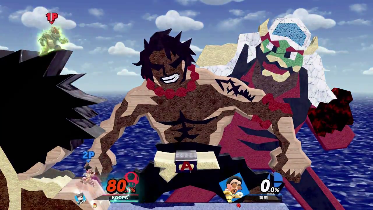 《任天堂全明星大乱斗》玩家自制海贼王地图 恶搞艾斯牺牲场面