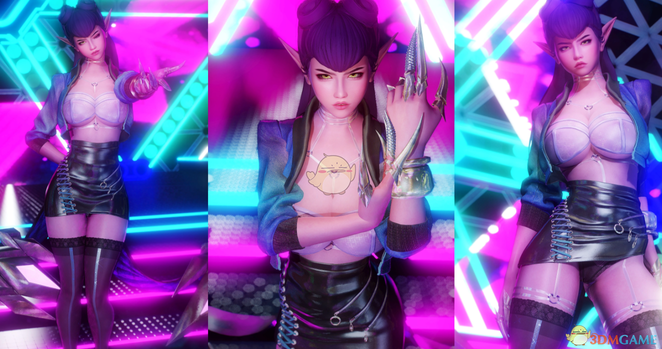 《上古卷轴5：天际重制版》英雄联盟KDA伊芙琳套装MOD