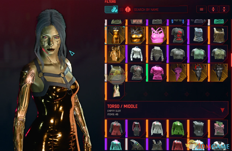 《赛博朋克2077》V的纯金皮肤MOD