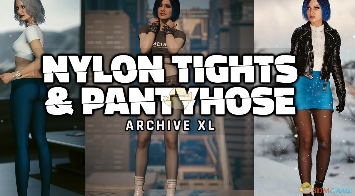 《赛博朋克2077》黑丝连裤袜和V型紧身裤MOD