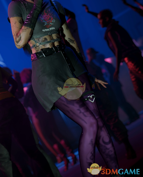 《赛博朋克2077》黑丝连裤袜和V型紧身裤MOD