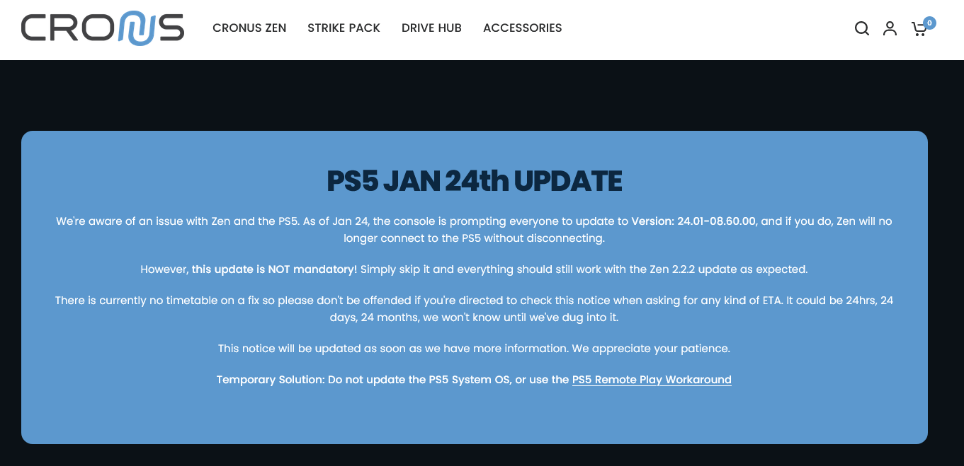 PS5新固件更新导致“硬件外挂”无法使用