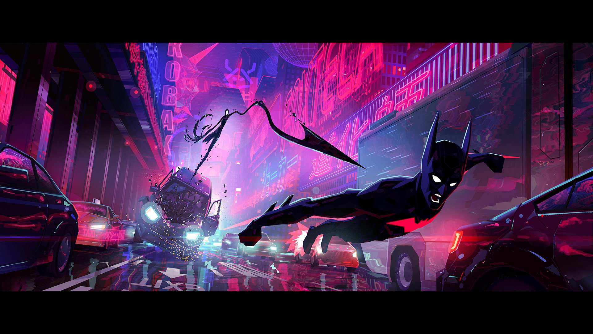 《蜘蛛侠：多元宇宙》艺术指导《未来蝙蝠侠》动画电影概念图公开