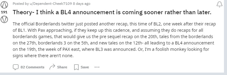 Gearbox暗示《无主之地4》 粉丝猜测将在3月正式公布