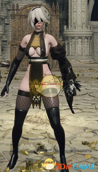 《艾尔登法环》尼尔机械纪元2B性感忍者服装MOD（黑）