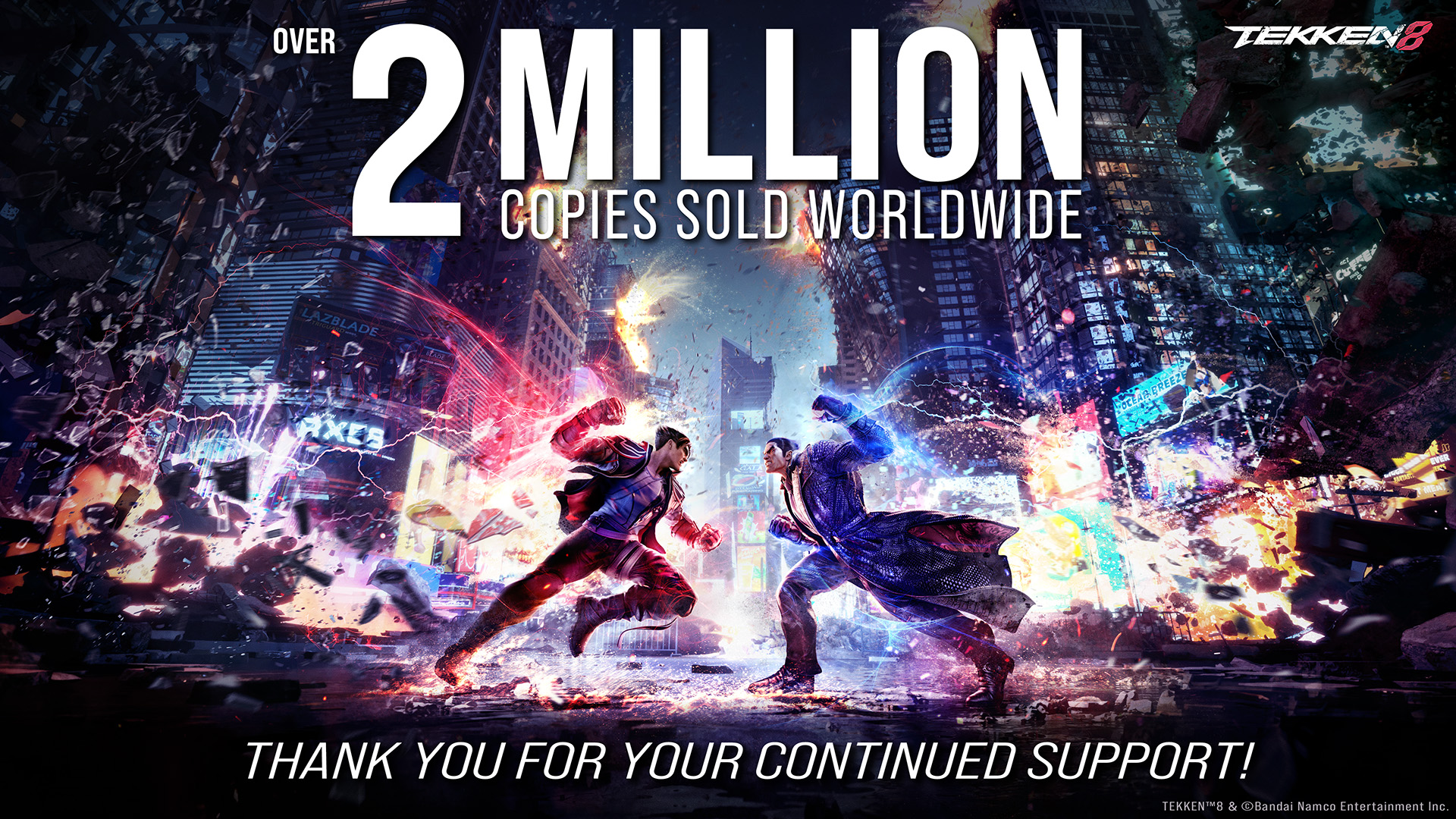《铁拳8》销量有望超过前作 一个月内售出200万份