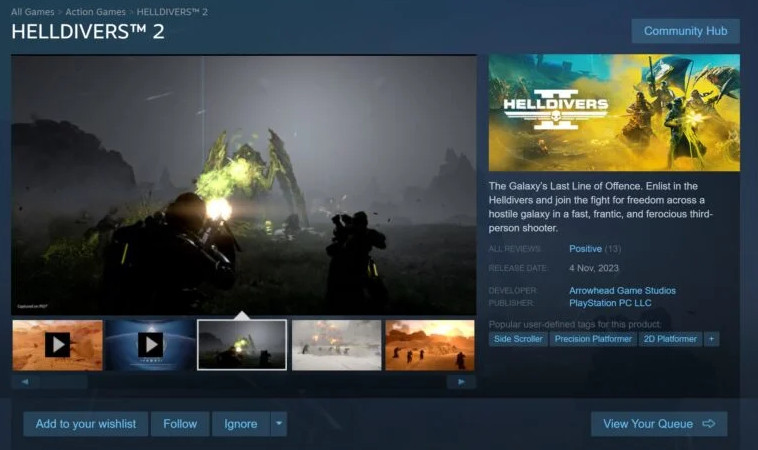 两个独立游戏伪装成《绝地潜兵2》骗钱 已被Steam下架