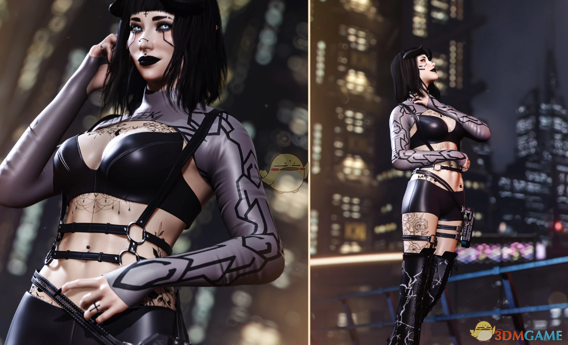 《赛博朋克2077》性感TEK短款软胶衣MOD