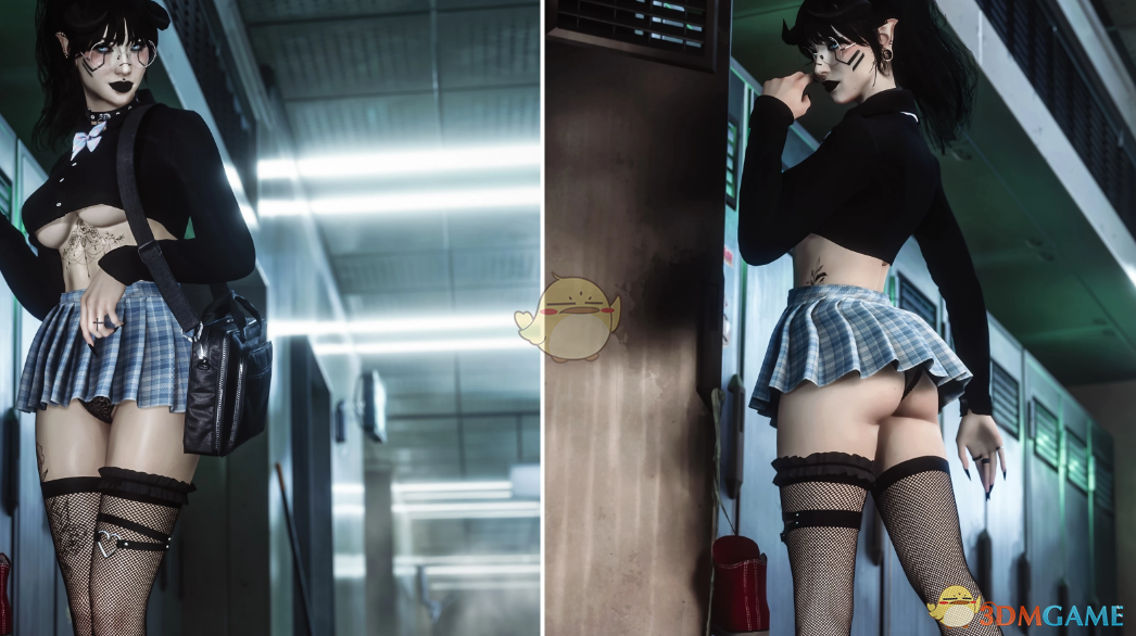 《赛博朋克2077》性感迷你裙JK制服MOD