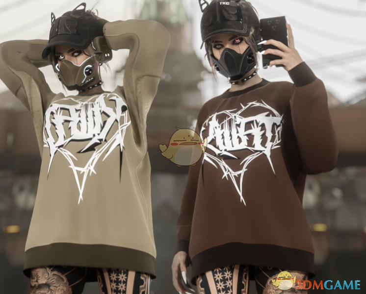 《赛博朋克2077》AXV地雷系女孩卫衣MOD