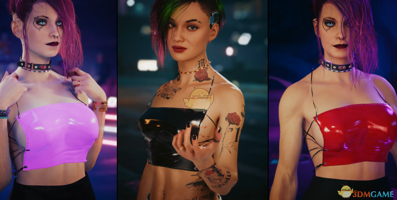 《赛博朋克2077》性感简约上衣MOD