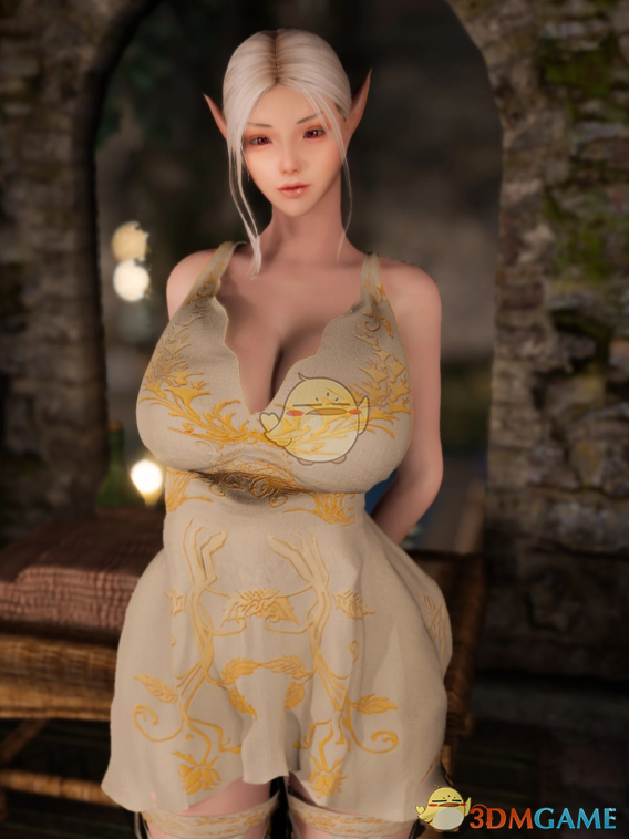 《上古卷轴5：天际重制版》清月华连衣裙MOD