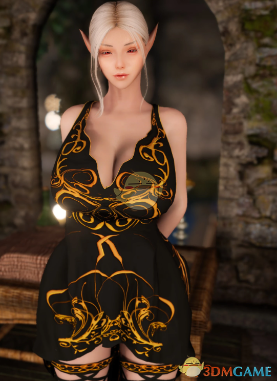 《上古卷轴5：天际重制版》清月华连衣裙MOD
