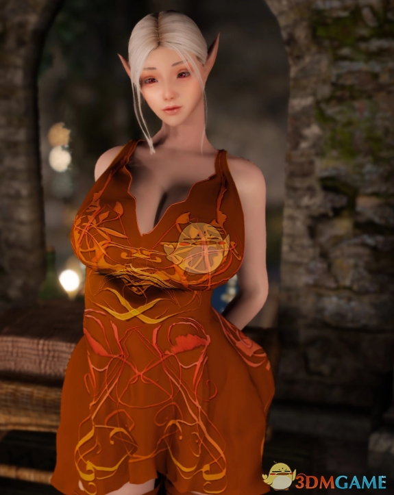 《上古卷轴5：天际重制版》清月华连衣裙MOD