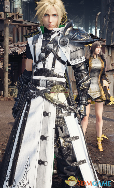 《最终幻想7：重制版》克劳德黑白剑风套装MOD