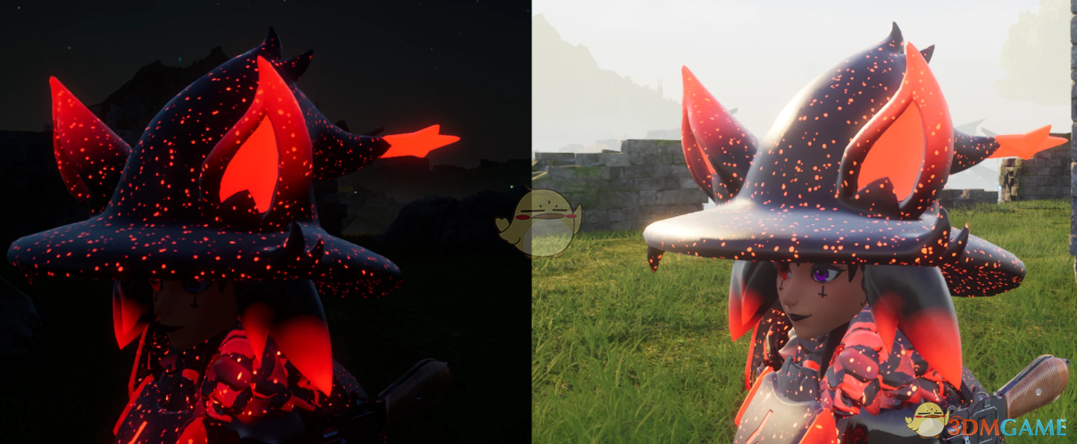 《幻兽帕鲁》星光璀璨的暗巫猫帽MOD（赤红星）