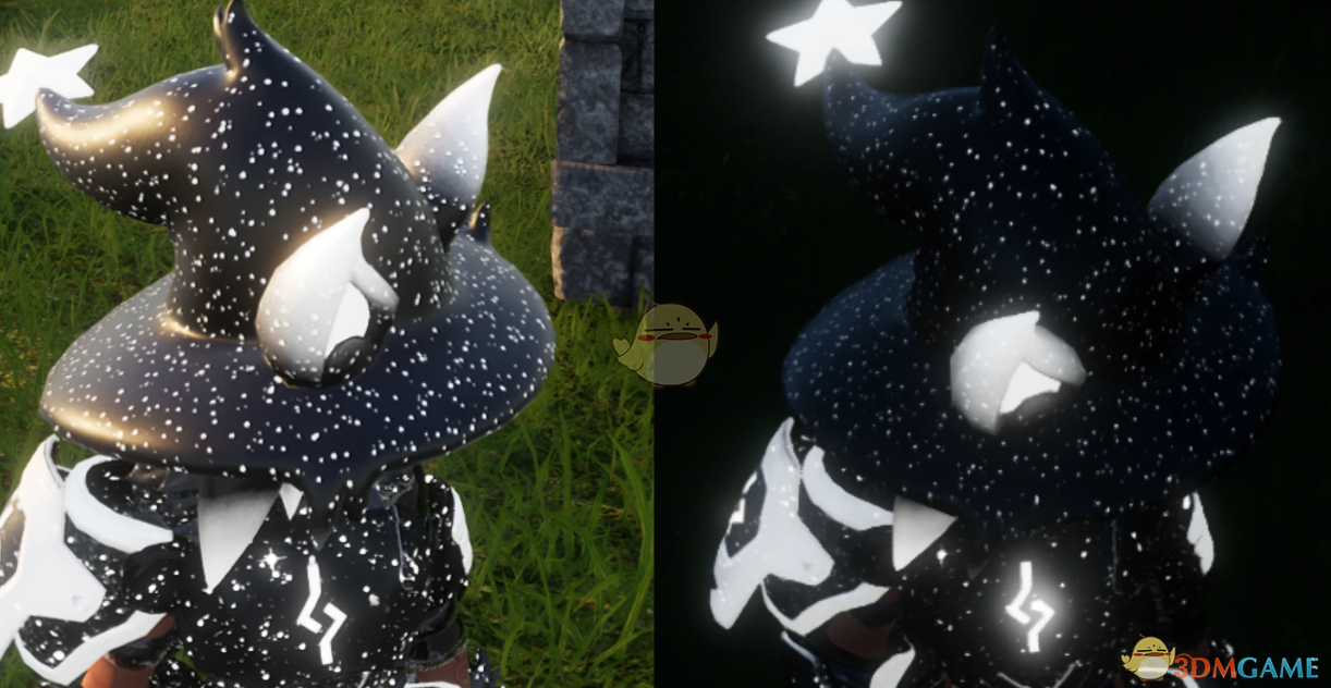 《幻兽帕鲁》星光璀璨的暗巫猫帽MOD（白芒星）
