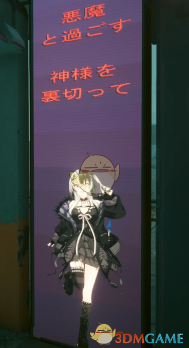 《赛博朋克2077》Hololive虚拟主播广告海报MOD