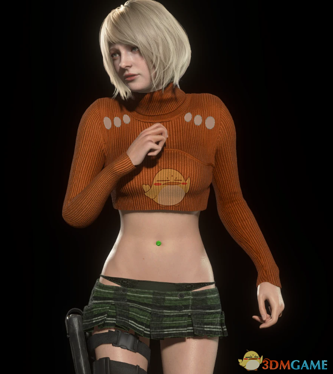 《生化危机4：重制版》阿什莉休闲风露脐短裙MOD