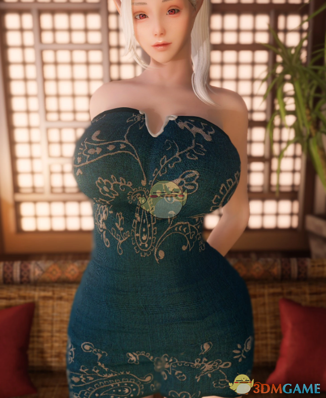 《上古卷轴5：天际重制版》锦绣蕾丝连衣裙MOD