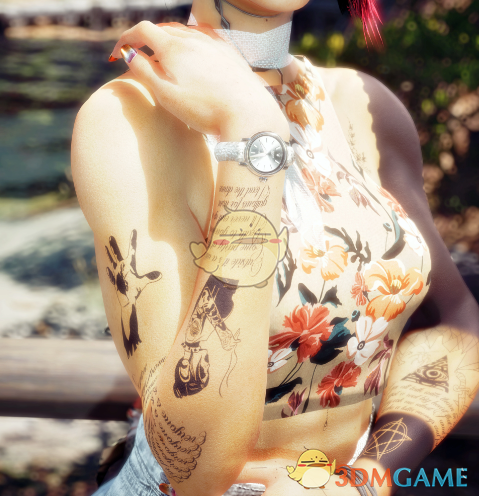 《赛博朋克2077》墨水女巫纹身MOD