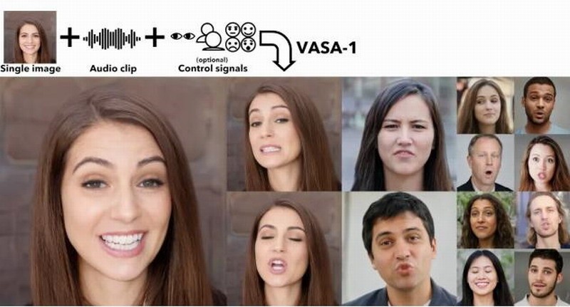微软推出新型AI工具VASA-1：可将照片转化为视频